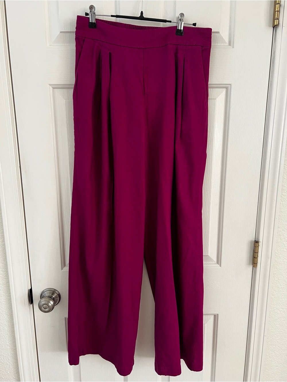 INC International Concepts Wide-Leg High Waist Pants in Fuchsia